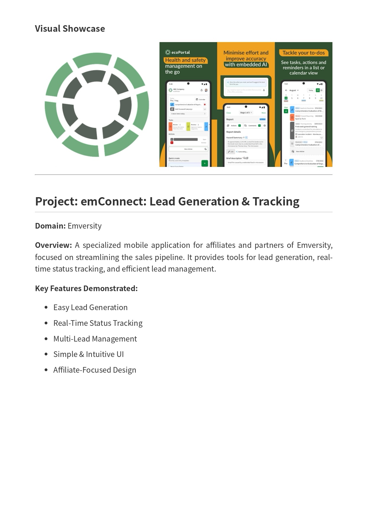 emConnect Lead Generation App by SwiftCore Solutions