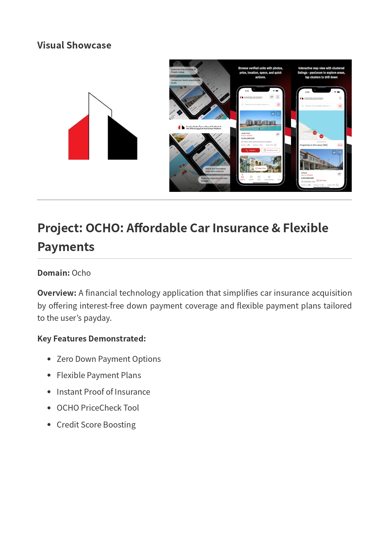 OCHO Car Insurance FinTech App by SwiftCore Solutions